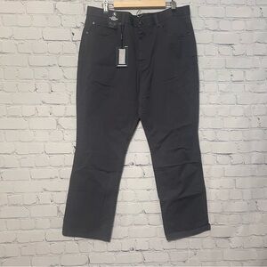 HART SCHAFFNER MARX Men's Gray Jeans NWT Size 38x30 Straight Fit Flat Front